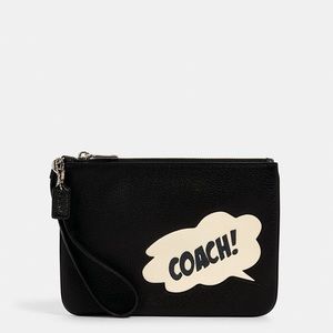 Coach 2648 Marvel Gallery Pouch W/coach Bubble Limited Black Mult